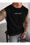 Mood Slient Printed Men's Regular Fit Crew Neck Sports Sleeveless T-Shirt