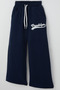 Girl's Trouser Suit Brooklyn Letter Printed Lace-Up 8-14 Years, Navy Blue - 7