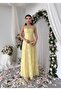Women's Sari Strap Tie Back Square Neck Lace Long Evening Dress
