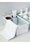 Storage Baskets Set of 8 Plastic Storage Baskets Hollow Rectangular Storage Boxes with Handle Storage Bins for Office Bathroom Bedroom Home & Kitchen(White) - 2
