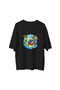 Women's Oversize Graphic Printed T-Shirt Inflatable Duck Skeleton Party Pattern Relaxed Fit Casual Modern - 2