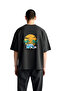 Retro Car Sunset Printed Men's Oversize T-Shirt