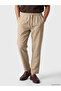Özmarka New Season Beige Regular Fit Men's Trousers - 2