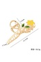 Yellow Color Enameled Lily Flower Metal Clasp Buckle - 4