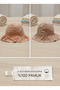 Cotton Baby Bucket Hat - Eye Patterned Ruffle Beach Sun Hat - 2