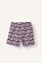 Regular Fit Letter Printed Lace-Up Swim Shorts I5063Ax26Hs - 2