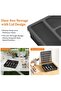 6-compartment storage box with lid, silver and gray - 3
