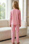 Pink Patterned Cotton Lycra Knitted Pajama Set26241170 - 5
