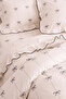 Lisette Premium Ruffled & Bowknot Double Duvet Cover Set / 100% Cotton - 3
