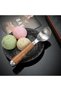 Stainless steel ice cream scoop with a wooden handle, suitable for melon balls and meatballs, silver-wood color. - 2