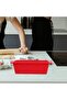 Rectangular silicone bread mold, non-stick, suitable for toast, red. - 3