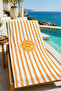Retro Orange Striped Orange Slice Patterned 70X150 Beach Towel - Digital Printed Bath Towel - 2