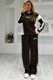 Soft Touch Modal Textured Hooded Tracksuit Set - 2