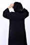 Black Floral Embroidered Bead Handwork Abaya - 4