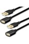 كابل تمديد USB (عبوة من قطعتين)، كابلات تمديد USB 2.0 (6 أقدام/1.83 متر، أسود) |   الشحن والمزامنة