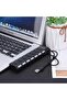 موزع USB بـ 7 منافذ مع مؤشر LED، محول USB 2.0، موزع طاقة متعدد المنافذ مع مفتاح تشغيل/إيقاف للكمبيوتر واللابتوب - 5