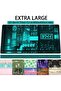 قاعدة ماوس للألعاب بتصميم لطيف بلون بينك منقوش بنمط الفراولة والحليب، كبيرة الحجم XXL للابتوب والمكت - 3
