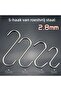 2 hooks hooks bathroom kitchen bedroom steel stainless metal door Silver 50- S-shaped 8 S-shaped Suitable handles Length Width Height 110 36 2 8 mm - 4