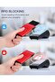 محفظة بطاقات نحيفة - محفظة جلدية بتصميم بسيط قابلة للطي للرجال مع خاصية حجب RFID (أحمر) - 4