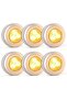 Mini Touch Light, 6 Pack Wireless Under Cabinet Lights Round Tap Push Button Light Battery Op