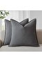 Pack of 2, Decorative Linen Soild Throw Pillow Covers Soft Accent Cushion Case Boho Farmh
