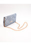 Women's Chain Strap Clutch Bag with Charm Detail - 3