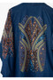 Ethnic Embroidered Oversized Denim Kimono - 4