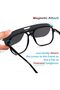 Aviator Eyewear Frames, Polarized UV Protection Magnetic Clip on Sunglasses, Oversized Blue Light Gl - 2