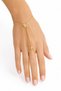 Gold Color Butterfly Detailed Shahmeran Women's Hand Accessory Finger Bracelet Elegant Stylish Design