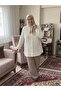 قميص مسلم من القماش ذو طيات أمامية مقاس كبير - 2