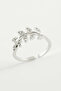 Leaf Zircon Stone Ring