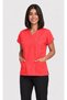 Women's V-Neck Bat Sleeve Bitter Green, Mustard, Brick, Pomegranate Flower, Powder Lycra Belinda Scrubs Single Top - 2