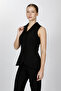 Shawl Collar Patchwork Vest-Black - 1536100 - 4