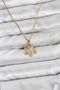 316L Steel Chain Gold Color Snowflake Model Zircon Stone Women's Necklace