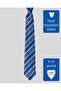 Gray Navy Blue Striped Blue Tie – 8 cm Wide - 4