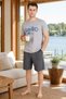 Men's Two-Piece Set 100% Cotton, Summer, Gym, Athlete, Football, Fitness, Jogging, Home Wear Anti-Sweat - 4