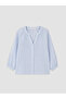 I Kaçık Roba Collar Striped Gathered Blouse from Freezen Store - 6