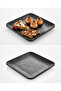 6 Pieces Unbreakable Melamine Square Dessert Plate Serving Plate 26 cm - Black - 3