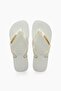 Women's Top Logo Metallic Slippers 4127244000 White 4127244000 Juststep - 3