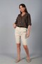 Women's Lycra Italian Cotton Shorts with Elastic Waist and Pockets