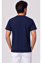 Men's Envelope Collar Green, Navy Blue, Black Lycra Belinda Fabric Scrubs Single Top - 5
