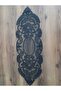 Luna Black Tulle Runner with Embroidery 105 Cmx35 cm - 2