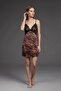 Lace Collar Leopard Patterned Short Nightgown Bm-1535-3 - 2