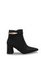 Gemma Sia Women's Pointed Toe Heeled Boots 0012659 Black Suede - 7