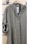 Italian Linen Long Dress with Floral Sequin Embroidery - 5