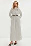 Fullamodest Polka Dot Dress with Belted Waist