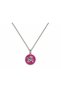 Gothic Necklace with Pink Angel Figure – Alternative Style Round Medallion Necklace - 3