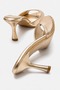 Women's Pointed Toe Thin Heeled Stylish Daily Slippers Sama Gold - 6
