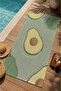 Pastel Green Avocado Abstract Patterned 70X150 Beach Towel - Cotton Bath Towel - 3