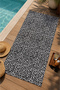 Black and White Micro Abstract Patterned 70X150 Beach Towel - Digital Printed Bath Towel - 3